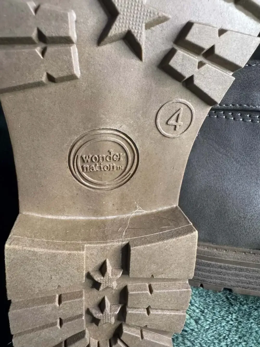 Wonder Nation Girls Sweater Knit Buckle Ankle Boot